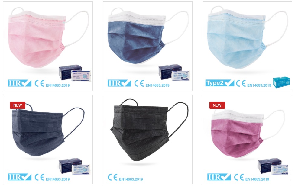 Mascarilla médica quirúrgica desechable IIR